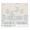 Azar Displays 24-Piece White Pegboard Organizer Kit with 2 Panels and Accessory 900944-WHT